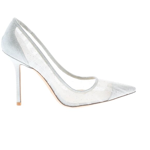 Jimmy Choo Silver Love Heels Size 38 85 mm - Picture 7 of 7